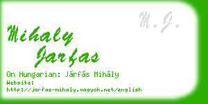 mihaly jarfas business card
